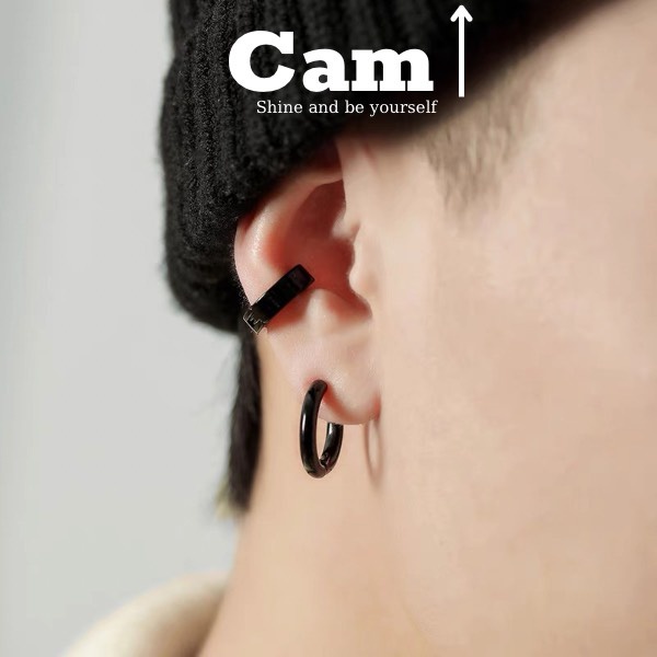 Khuyên Tai Kẹp, Khuyên Mũi, Môi Không Cần Xỏ Nam Nữ GIÁ 1 CHIẾC Unisex Tròn Circle Basic - Maxshopdoc