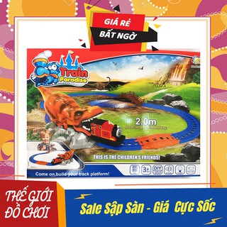 Bộ đồ chơi đoàn tàu khủng long chạy pin nhiều chi tiết