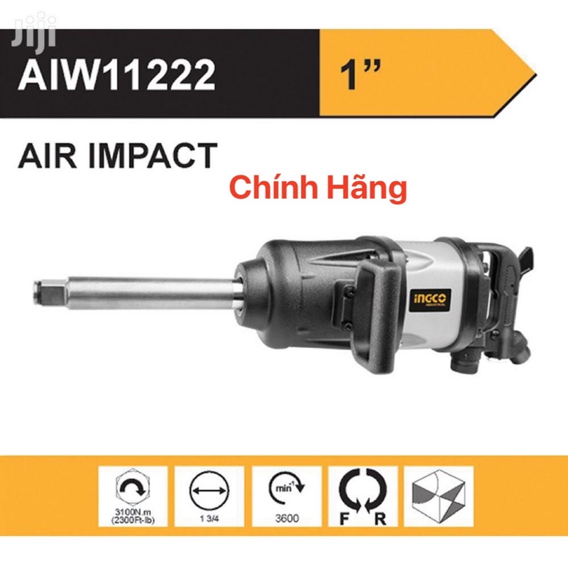 INGCO Dụng cụ vặn buloong dùng khí nén AIW11222 (Cam kết Chính Hãng 100%)