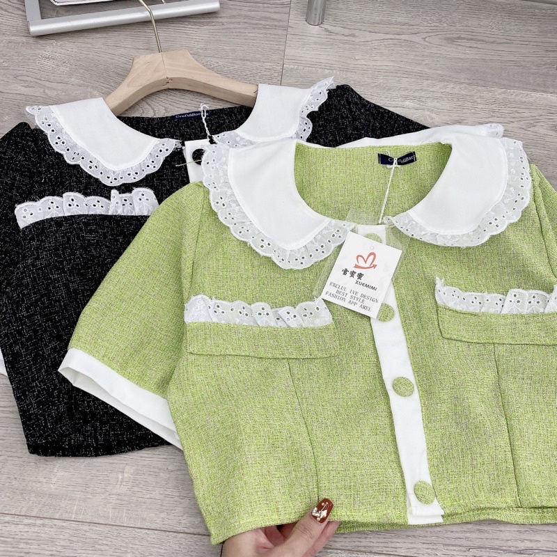 [ 𝐅𝐑𝐄𝐄 𝐒𝐇𝐈𝐏 ]  SÉT DẠ TIÊU CỔ BÈO SIÊU XINH. VẢI DẠ CỔ BÈO HANG ĐẸP LẮM Ạ