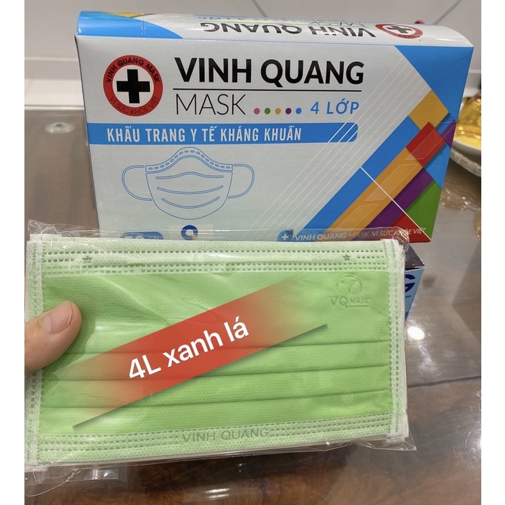 khẩu trang vinh Quang mask 4L xanh lá