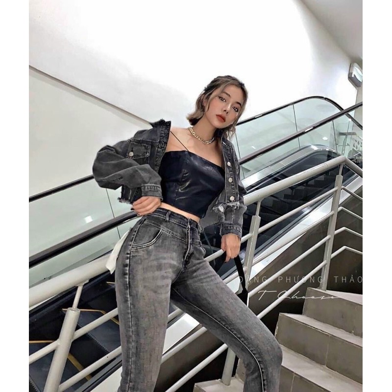 Áo croptop da 2 dây | BigBuy360 - bigbuy360.vn