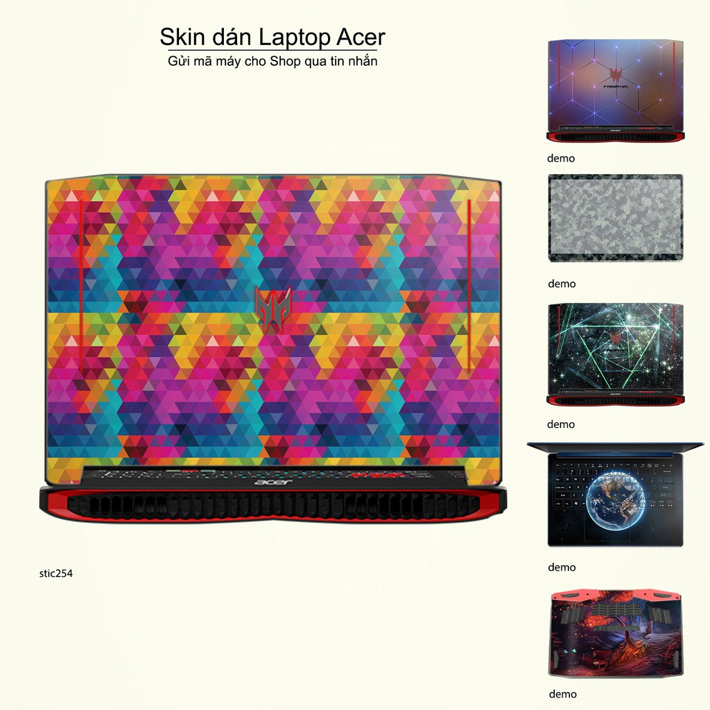 Skin dán Laptop Acer in hình spectrun - stic254 (inbox mã máy cho Shop)