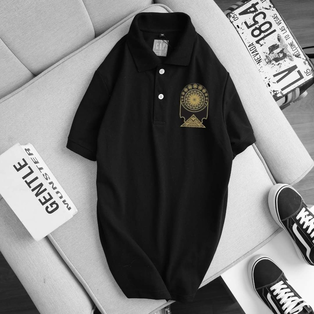 ÁO THUN POLO NAM NỮ CHẤT COTTON UNISEX HOẠ TIẾT TRẺ TRUNG, NAM TÍNH