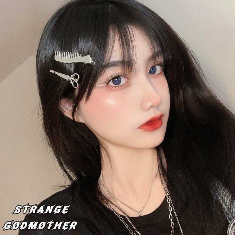 Kẹp Tóc Mỏ Vịt Bằng Kim Loại Phong Cách Punk Cá Tính