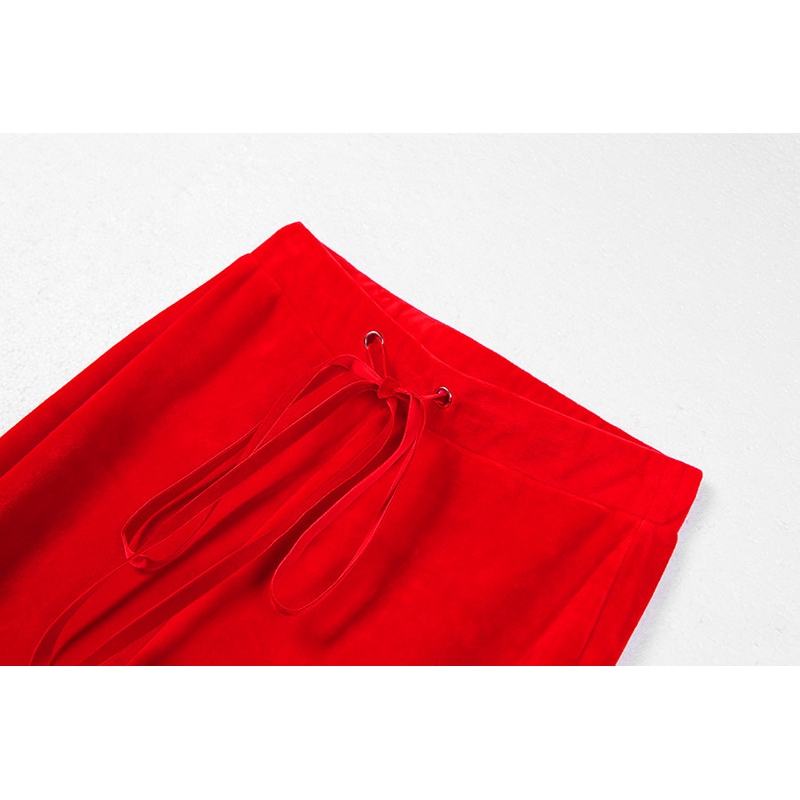 [Mã FADIRECT20 giảm 20K đơn 150K] Quần nhung ống rông lưng cao họa tiết thêu đơn giản cho nữ | BigBuy360 - bigbuy360.vn