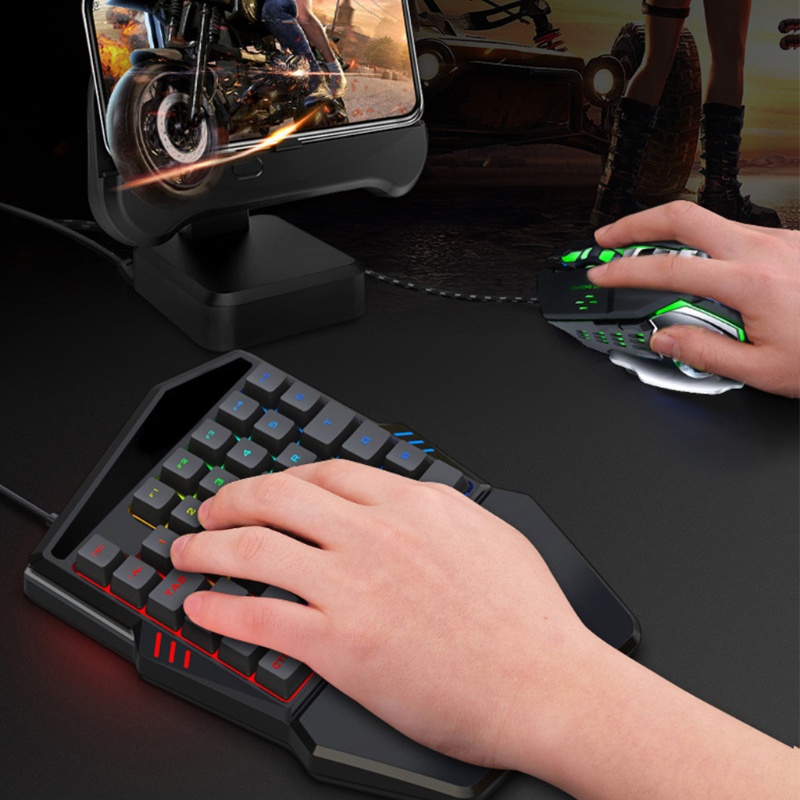 Bàn Phím Chơi Game 35 Phím Có Đèn Nền RGB Dành Cho Windows PC Mobile