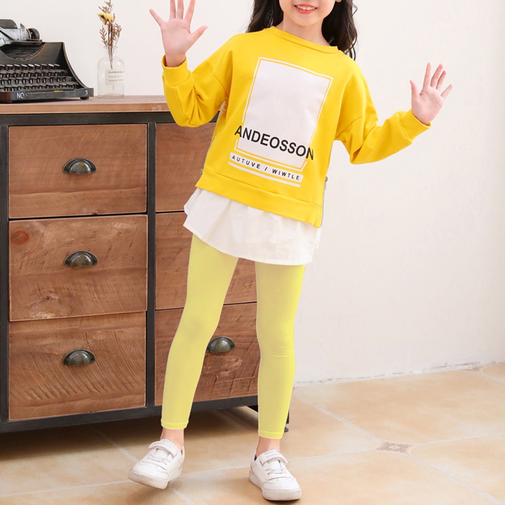 Rẻ quần legging dài bé gái chất zip từ thoải mái độ đàn hồi