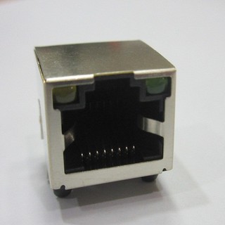 2 Đầu Cổng RJ45 Đơn Cái  8 Chân (Có Đèn)