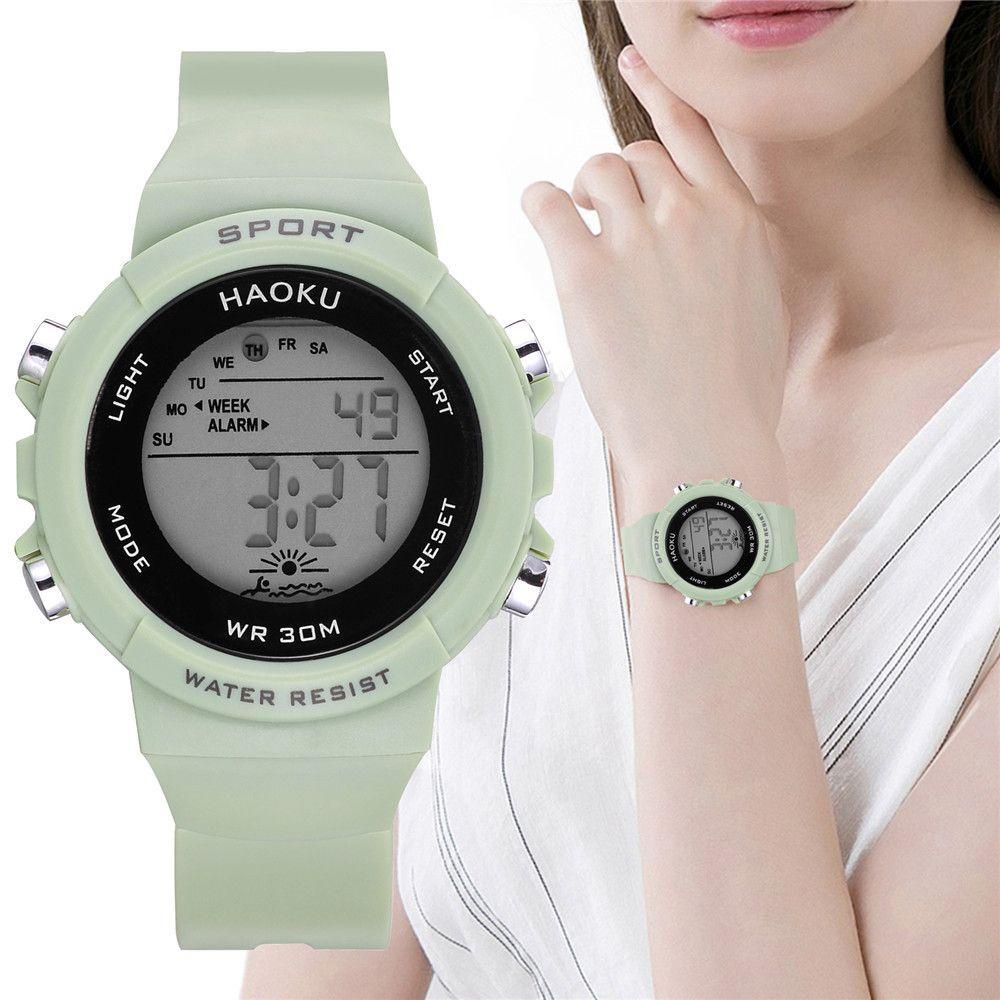 Đồng Hồ Điện Tử Đa Năng Chống Thấm Nước Tích Hợp Đèn LED Cho Nữ