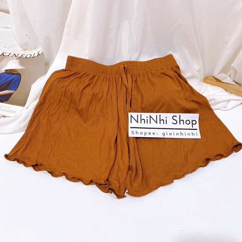 Quần short thun xòe trơn cạp chun, Quần ngủ vải cotton mịn mát co giãn QS0755 - NhiNhi Shop | BigBuy360 - bigbuy360.vn