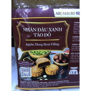 Nhân đậu xanh táo đỏ mauri 1kg