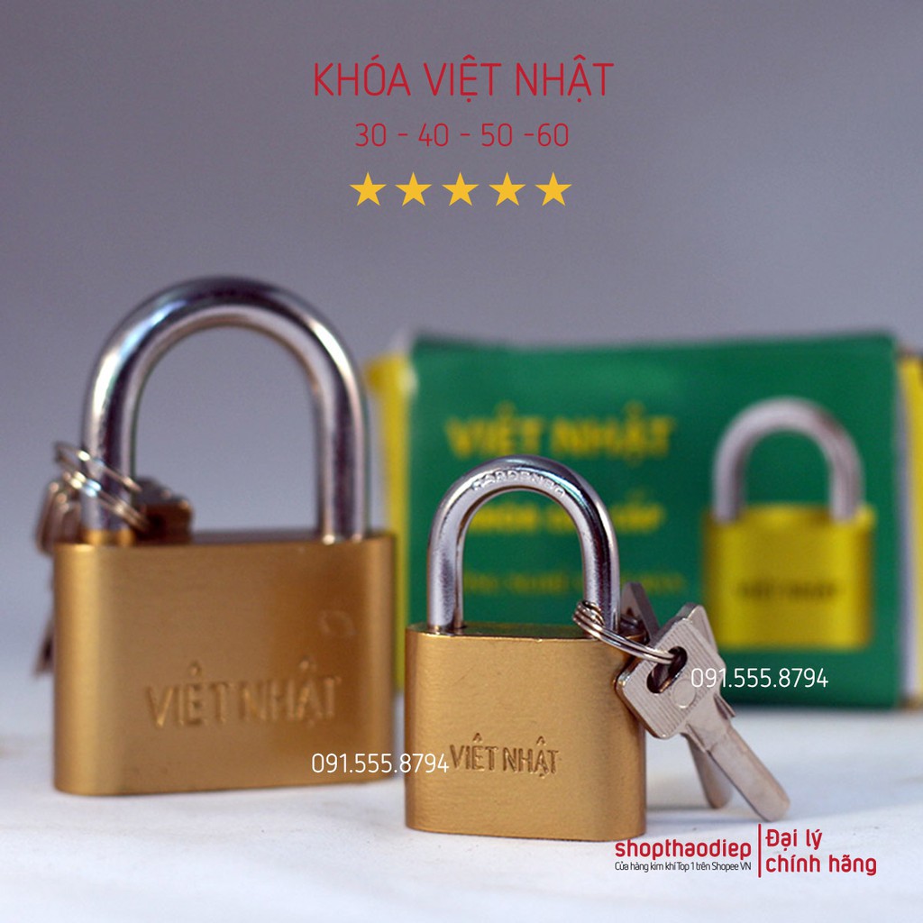 [GIÁ HỦY DIỆT] Khóa Bấm Việt Nhật Các Cỡ 30 - 40 - 50 - 60, Khóa Cửa 3 Chìa Công Nghệ Nhật Bản