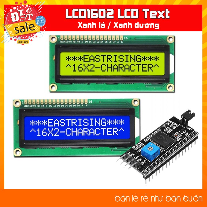 ✅[RẺ NHẤT VIỆT NAM] LCD1602 LCD Text Xanh lá/Xanh Dương