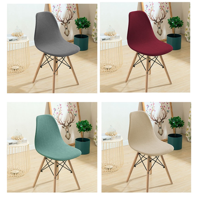 Bộ 2 Vỏ Bọc Ghế Ngồi Bàn Ăn Không Tay Vịn Mềm Mại Co Giãn Kháng Nước Thời Trang Đơn Giản Có Bán Lẻ