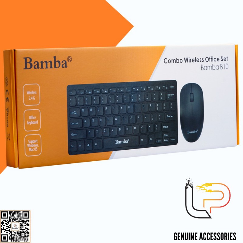 BỘ PHÍM CHUỘT MINI KHÔNG DÂY BAMBA B10 - KEYBOARD + MOUSE MINI KHÔNG DÂY BAMBA B10