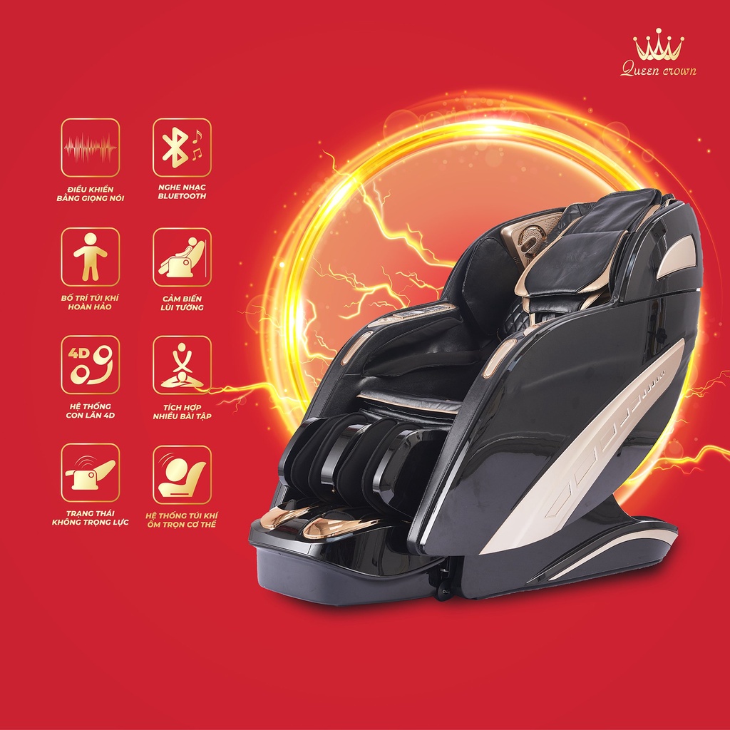 Ghế massage toàn thân Queen Crown QC 488 Sport