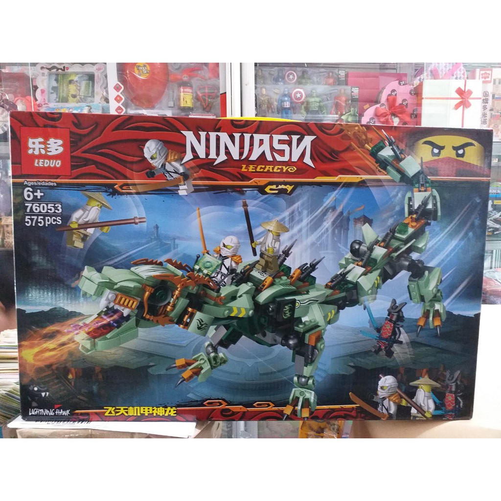 Lắp ráp xếp hình Ninja 76053 : Rồng xanh sấm sét huyền thoại của Zane 575 mảnh