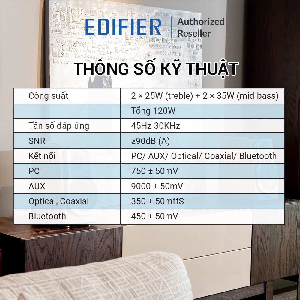 Loa 2.0 EDIFIER S1000MKII - Bluetooth V5.0 aptX HD - Treble Titan - Công suất 120W - Hàng chính hãng MAI THU - BH 24T