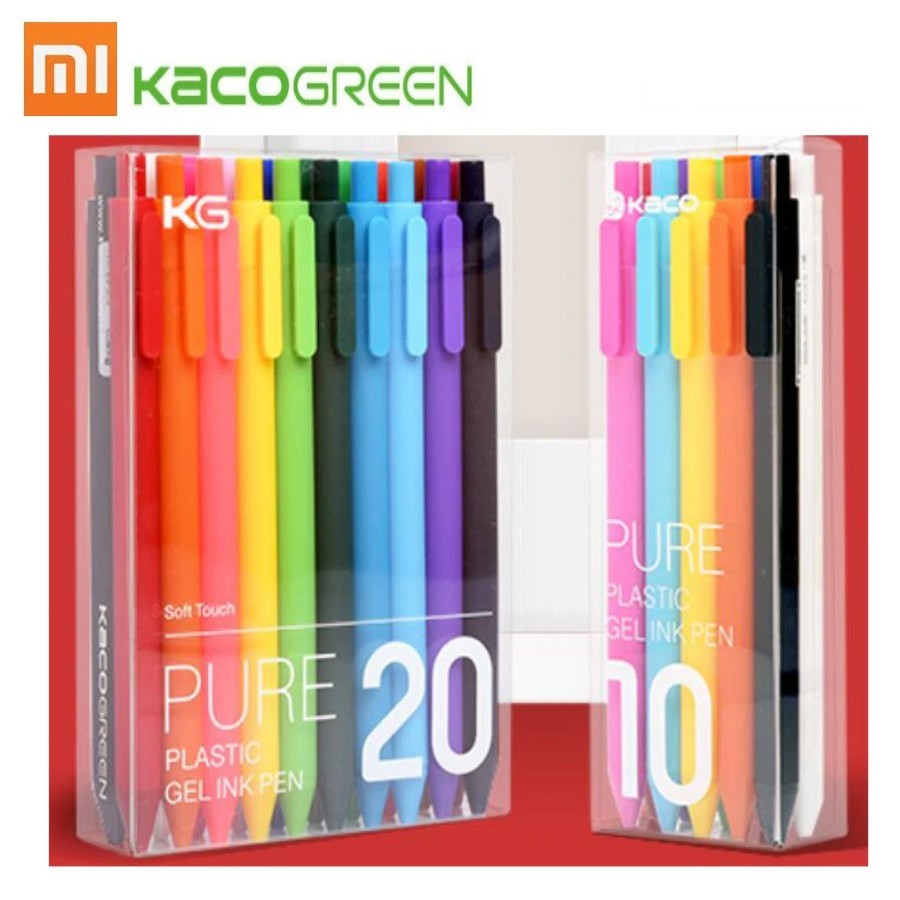 Bộ bút bi gel Kaco Pure, 0.5mm 10 bút, 20 bút chính hãng cao cấp - Minh Tín Shop