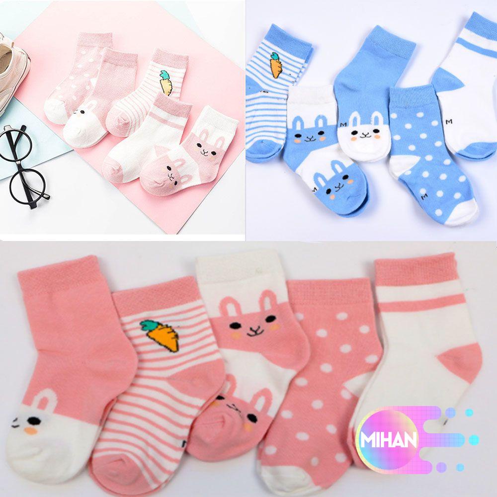 Tất cotton giữ ấm in hình thỏ xinh xắn cho bé 1-3-6 tuổi