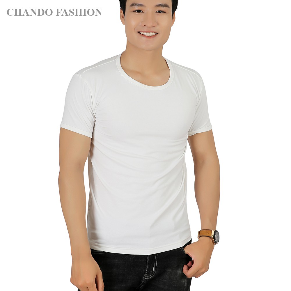 Áo thun nam cộc tay Chando chất vải cotton thấm hút mồ hôi tốt CD01 | BigBuy360 - bigbuy360.vn