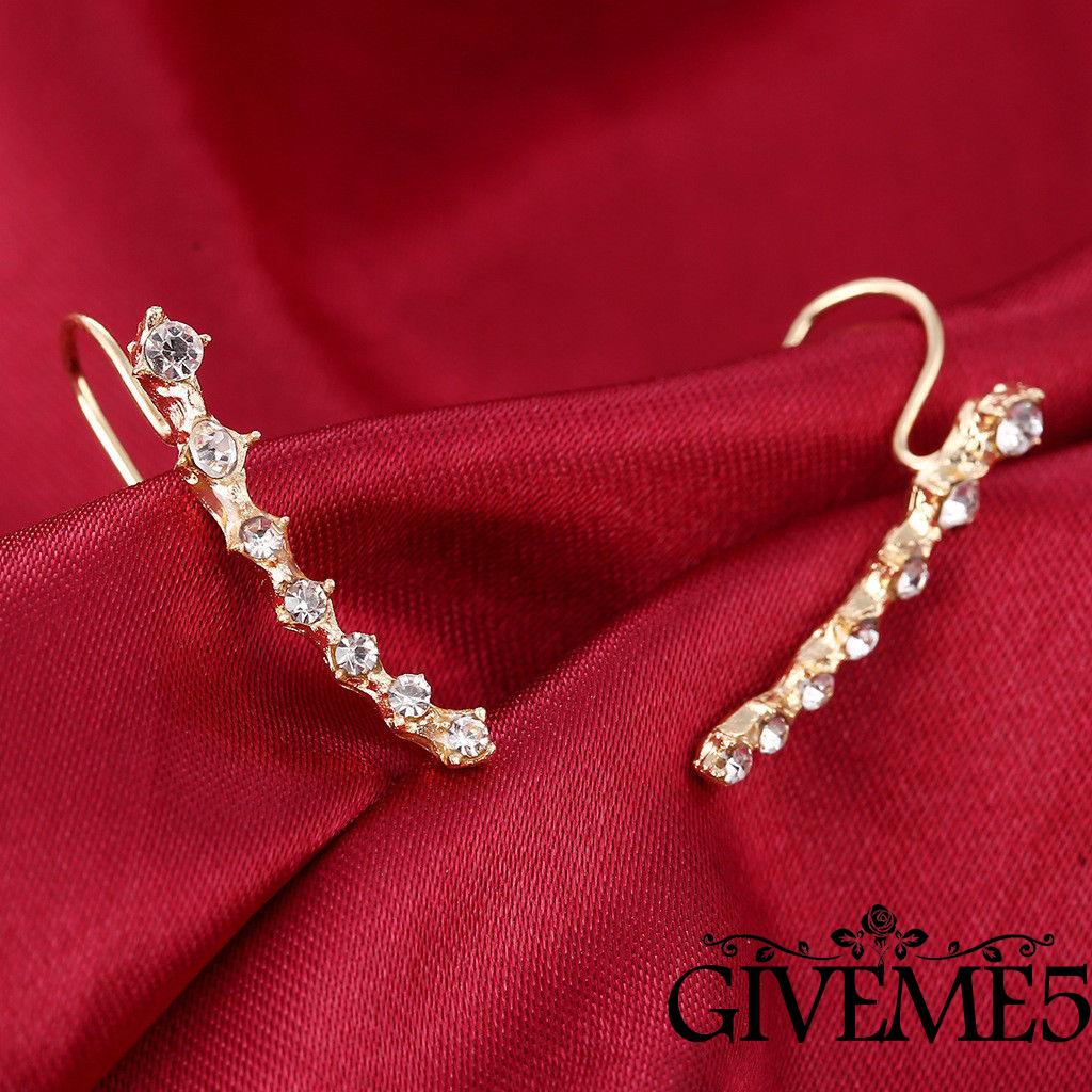 Đôi khuyên tai đính đá lấp lánh thời trang nữ