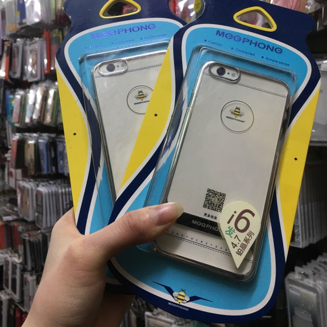 Ốp MEEPHONG lưng trong cứng viền màu iphone6/6s
