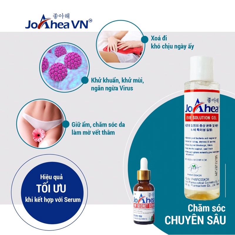 Dung dịch vệ sinh phụ nữ, gel vệ sinh phụ nữ, nam JOAHEA EVE SOLUTION GEL