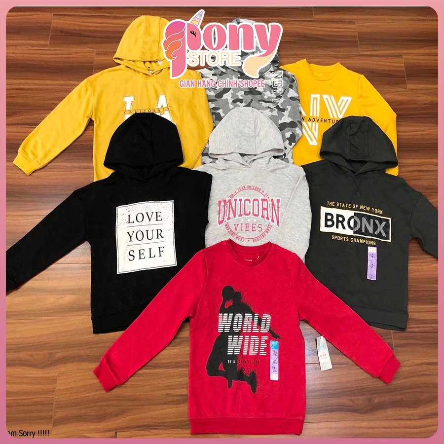 Áo nỉ Primark hoodie & sweatshirt bé trai đại, hàng Cambodia xuất dư xịn cực đẹp