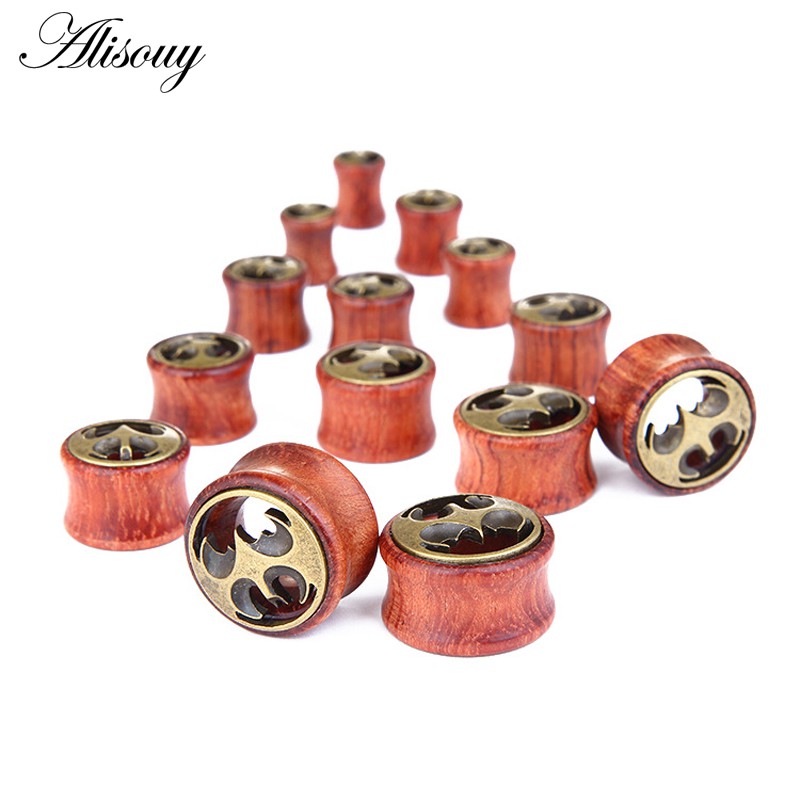 Alisouy Set 2 Khuyên Nong Tai Bằng Gỗ Thời Trang Cá Tính