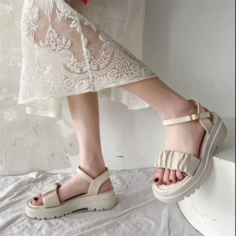 DÉP SANDAL ĐẾ DÀY QUAI NGANG NHÚN BÈO, DÉP QUAI NGANG NỮ SINH TRẺ TRUNG