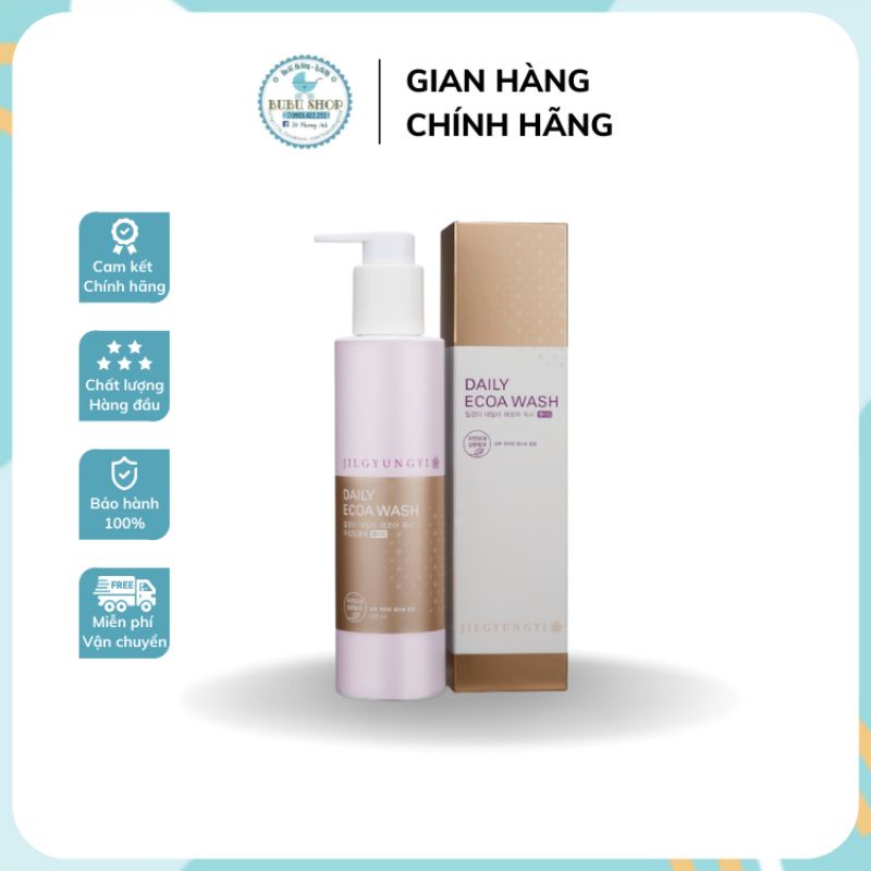 DUNG DỊCH VỆ SINH PHỤ NỮ, GEL VỆ SINH PHỤ NỮ HÀN QUỐC JIL GYUNG YI DAILY ECOA WASH 200ML