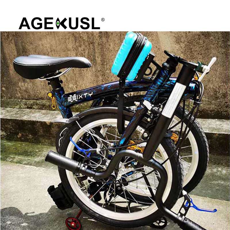 AGEKUSL Bike Basket Bag Front Rack Pack Túi vận chuyển cho Brompton 3 Sixty Pikes United Trifold gấp xe đạp