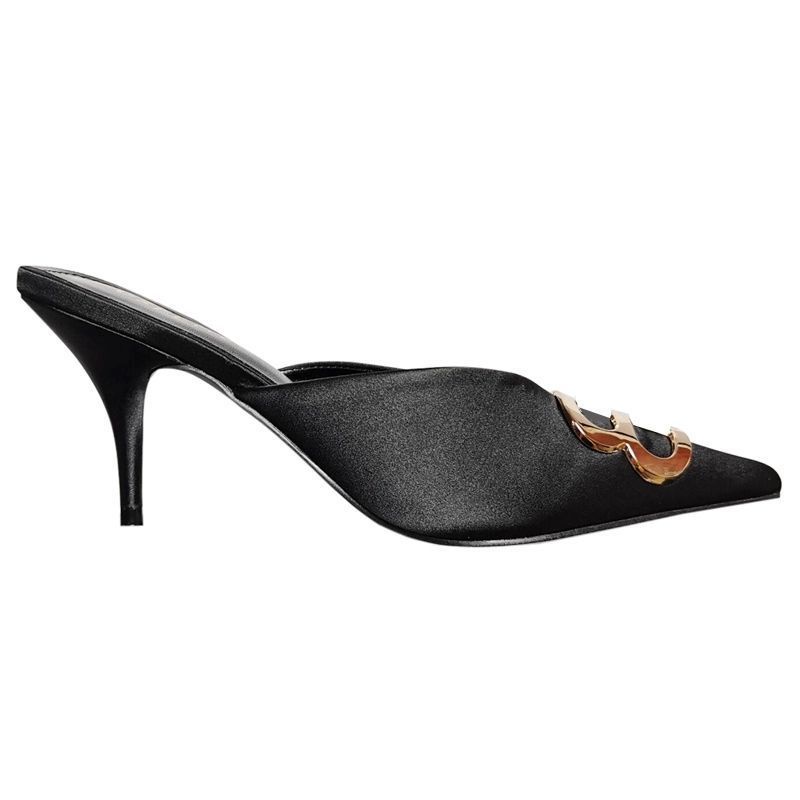 Balenciaga Dép Bít Mũi Nhọn Trang Trí Khóa Kim Loại Thời Trang Mùa Hè Cho Nữ Balenciaga 2022