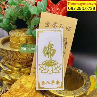 Linh Phù BÌNH AN cầu may mắn , miếng dán linh phù tài lộc phong thủy đẹp lung linh