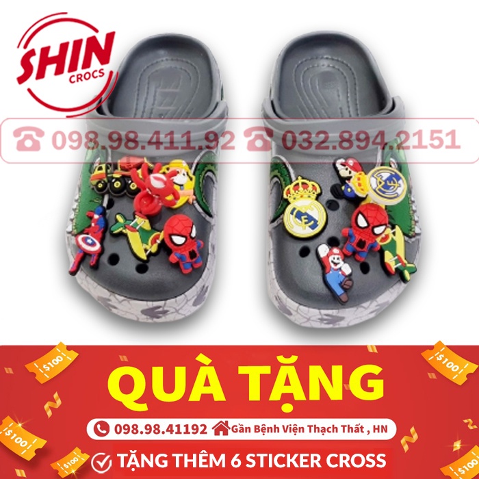Giày dép Cross cho bé họa tiết  tặng thêm 6 jibitz cross