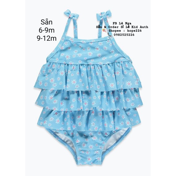 Bộ bơi bèo nhún xanh MATALAN_UK chính hãng sz 6-9m, 9-12m