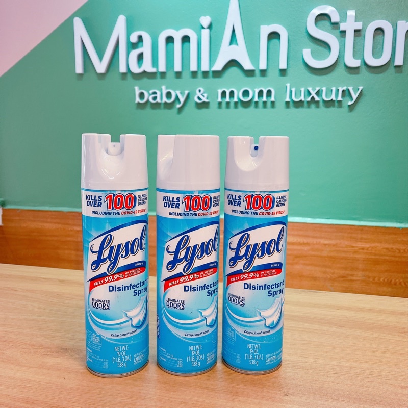 Xịt diệt khuẩn Lysol Disinfectant Spray Crisp Linen 538g