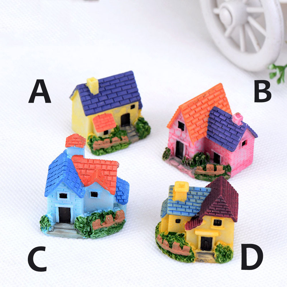 Mô Hình Ngôi Nhà Bằng Gỗ Dễ Thương Dùng Để Trang Trí Tiểu Cảnh