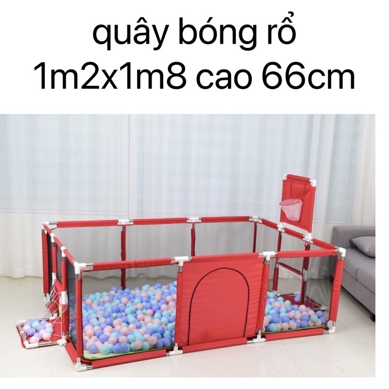 Tặng 50 bóng Quây bóng cho bé kèm khung bóng rổ hàng cao cấp