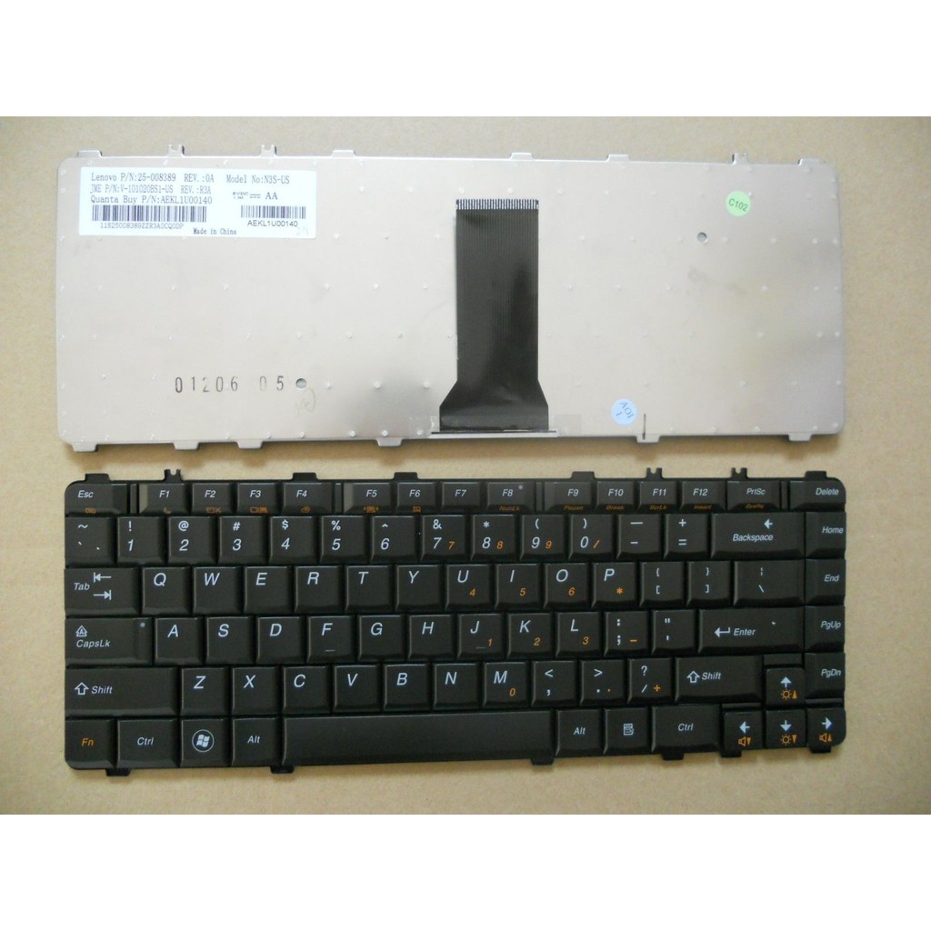 (KEYBOARD) BÀN PHÍM LAPTOP LENOVO Y450 dùng cho Ideapad V460 Y450 B460 Y460 Y450A Y450G Y550 Y560 (Đen)