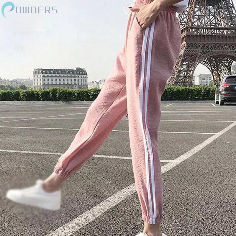 Quần nữ ống rộng lưng cao sọc dọc phong cách Hàn Quốc | BigBuy360 - bigbuy360.vn