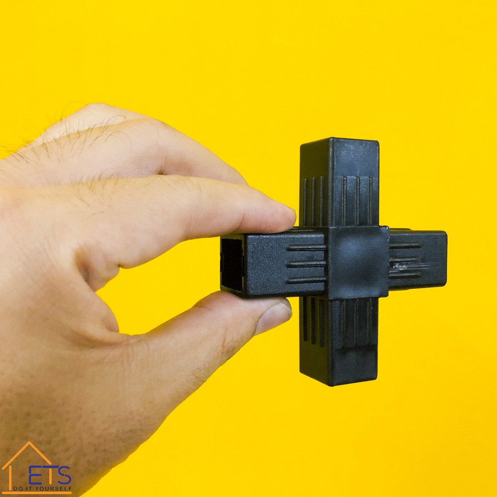 COMBO 4 khớp nối nhựa thông minh chữ thập dùng cho ống vuông kích thước 25x25