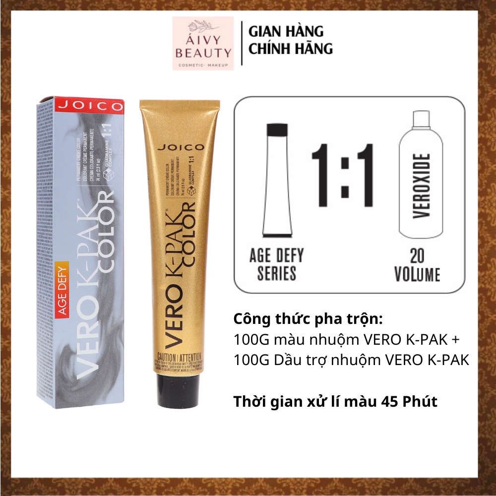 Natural Red Series NR/NRV - Màu nhuộm phủ bạc thời trang JOICO Vero K-Pak Color Age Defy (Tông màu tự nhiên ánh đỏ)