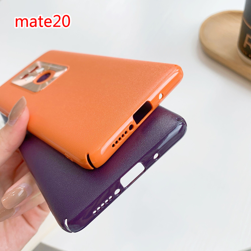 Ốp điện thoại da có viền kim loại bảo vệ camera cho Huawei Mate 20 20pro mate30 30pro