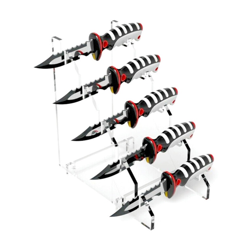 Giá Đỡ Trưng Bày Dao / Nĩa Bằng Acrylic Trong Suốt Tiện Dụng Cho Cắm Trại / Sinh Tồn