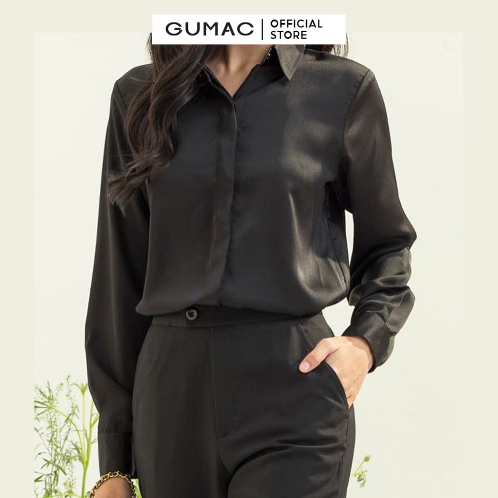 [Mã WABRGUM giảm 10% tối đa 30K đơn 99K] Áo sơ mi giấu nút thời trang GUMAC AC03011