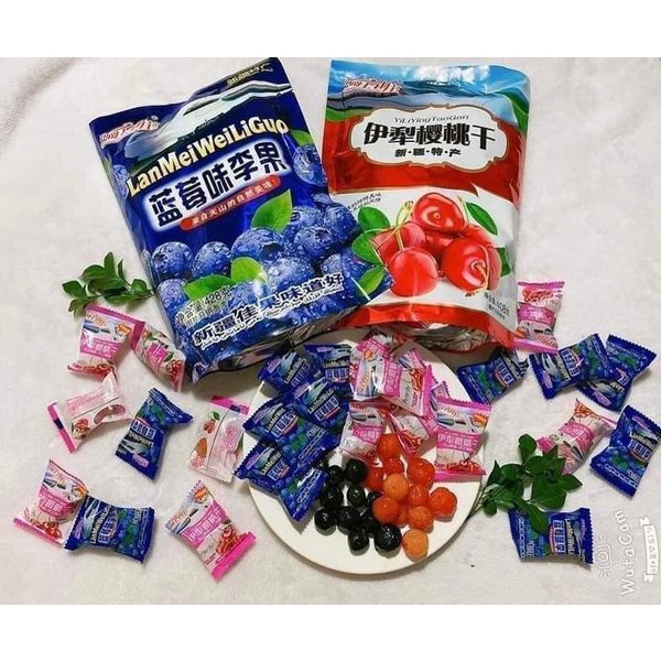 Gói 408g Kẹo Ô Mai Cherry/ Việt Quất