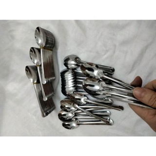 Muỗng cà phê ngắn inox sáng bóng